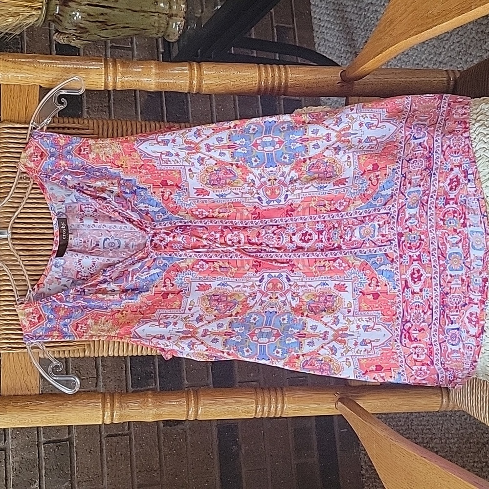 Crosby tie, tank top, floral, multicolored, size S